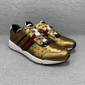 Gucci Mark Ronson Womens 10.5 / EU 40.5 Shoes Gold Icon Temporary Sneakers Italy